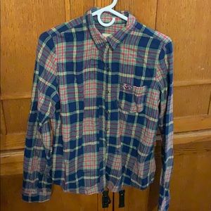 Hollister plaid long sleeve shirt